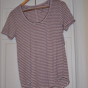 Women’s lucky brand blue red and white striped shirt size small NWT